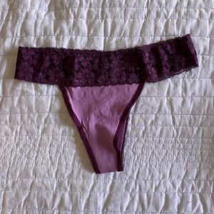 Silky women’s lace thong panties